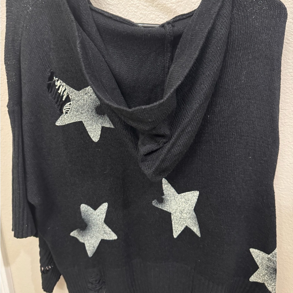 POL Charcoal Sweater with White Star - Picture 3 of 5